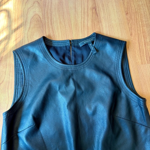 Bloomingdales BCBGMAXAZRIA Women’s Sheridan Faux Leather Sleeveless Black SizeXS - Picture 6 of 12